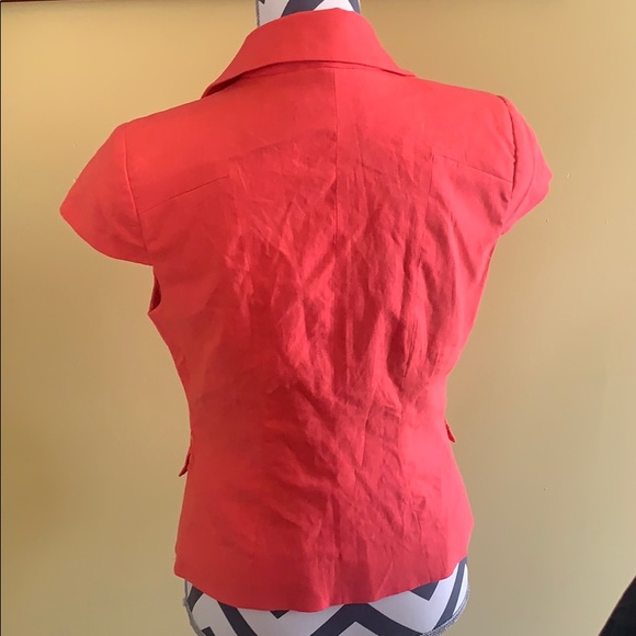 Coral red short sleeve blazer EUC - Picture 4 of 7